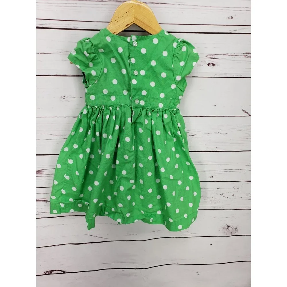 Carters 18 month Green white‎ Polka dot 2 piece toddler Dress